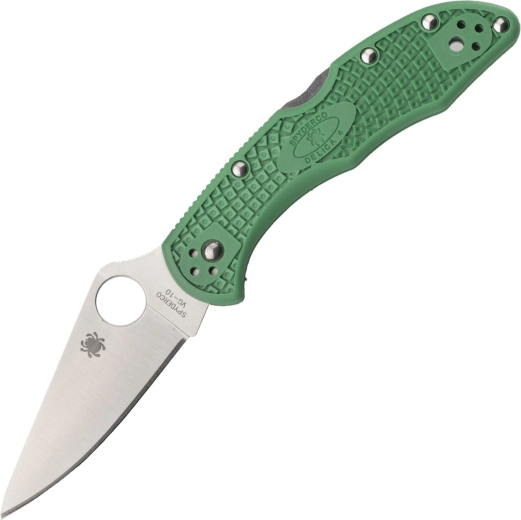 Spyderco Delica 4 Lightweight flat ground zielony nóż składany