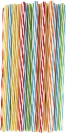 Kolorowe wielorazowe słomki 22 cm – zestaw 50 szt.