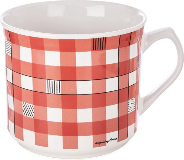 Kubek ceramiczny „warzak” w kratę 0,5 l