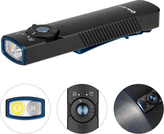 Podwójne źródło światła: biała LED + UV 365 nm