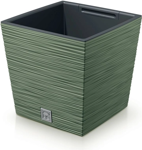 Donica Furu Square Low 24 cm, ziemista zielona
