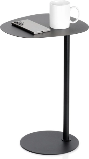Metalowy boczny stolik kawowy czarny 35 × 25 × 53 cm
