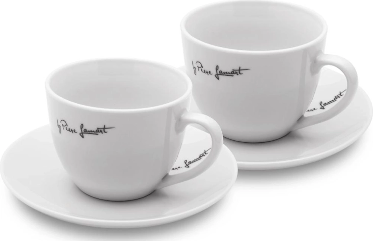 Lamart Kaffe porcelanowa filiżanka ze spodkiem, 2 szt., 300 ml