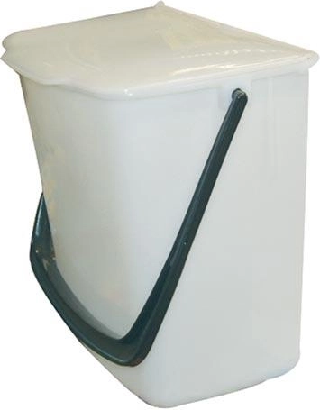 Uniwersalny kosz na śmieci do szafki kuchennej 8 l – biały plastik