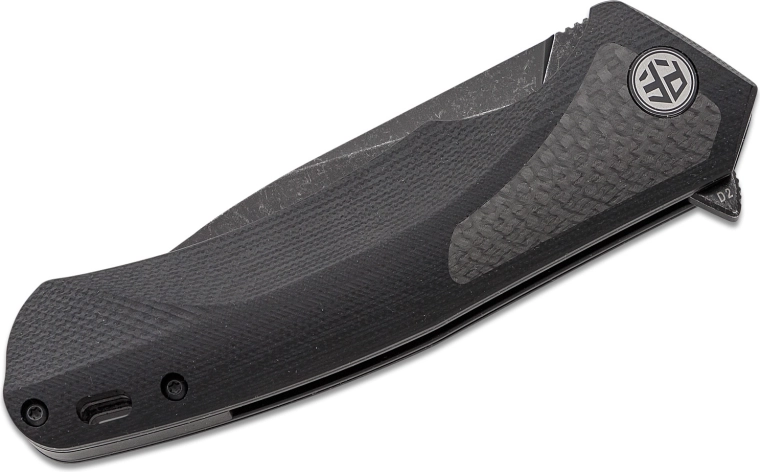 Wytrzymałe ostrze D2 z wykończeniem Black Stonewash