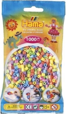 Koraliki do prasowania Hama MIDI pastelowe kolory 1000 szt.