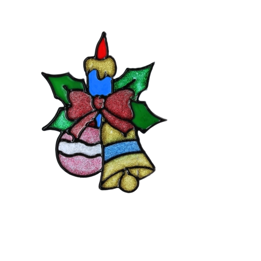 Połyskujący witrażowy efekt na szkle