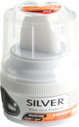 Silver samonabłyszczający krem do obuwia z aplikatorem czarny 50 ml