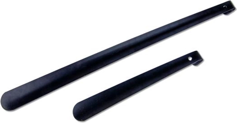 Metalowe łyżki do obuwia, zestaw 2 szt. – biała/czarna