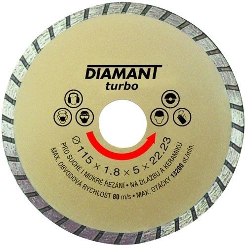 Diamentowa tarcza tnąca 150 mm Turbo z redukcją 22,2/20 mm