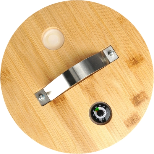 Termometr i zawór w pokrywce dla bezpiecznego serwowania