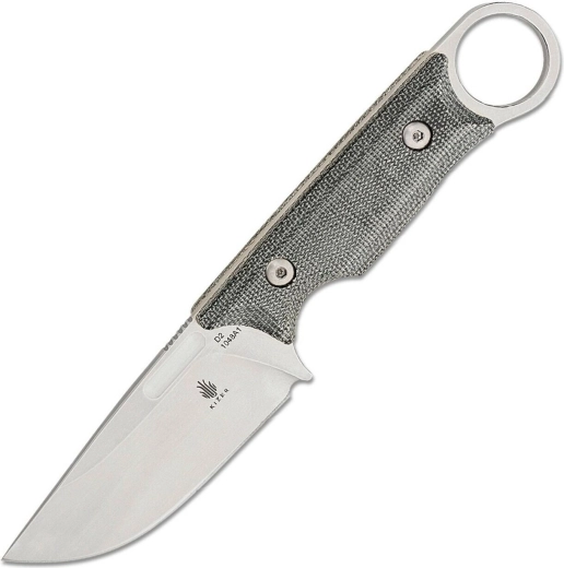 Kizer Cabox nóż outdoorowy 8,5 cm, stonewash, szara micarta, kabura Kydex