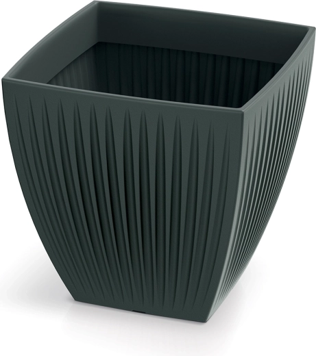 Plastowa kwadratowa donica Latia Square 30 cm antracyt