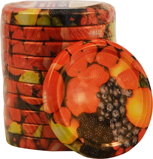 Wieczka Twist 66 z owocowym dekorem, 10 szt.