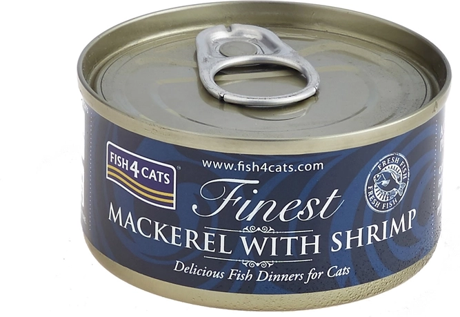 Fish4Cats puszka dla kotów z makrelą i krewetkami 70 g