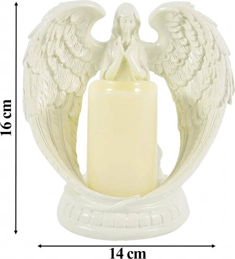 Dekoracyjny anioł ze świeczką LED 16 cm
