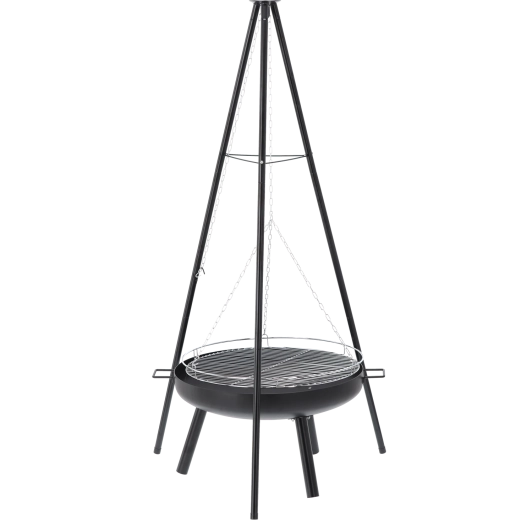 Stabilny trójnóg dla bezpiecznego grillowania