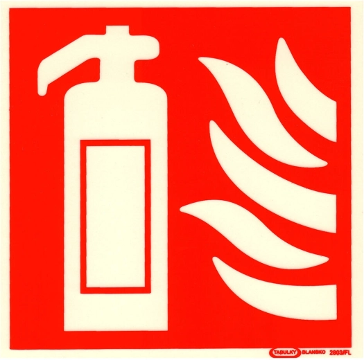 Samoprzylepna tabliczka – symbol gaśnicy 148 × 148 mm