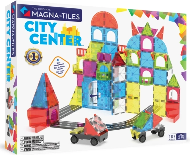 MAGNA-TILES magnetyczne klocki konstrukcyjne Centrum miasta (110 elementów)