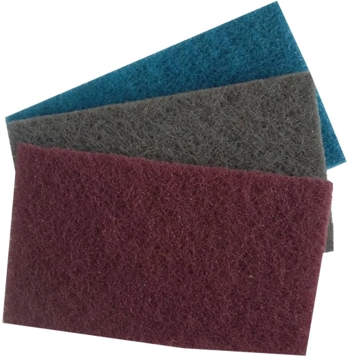 Czyścik płyt kuchennych – włóknina ścierna 80 × 13,5 × 8 mm, zestaw 3 szt.