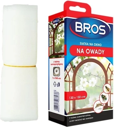 Siatka przeciw owadom BROS do okien 150 × 180 cm – Biała