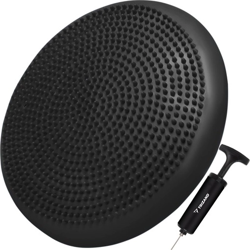 Poduszka sensomotoryczna z pompką 34 cm czarna