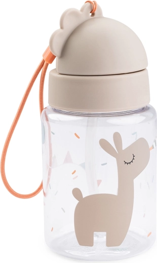 Done by Deer butelka ze słomką Celebration piaskowa 280 ml