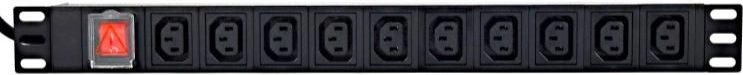 Listwa zasilająca rackowa PDU 10xC13 1U 16A 2 m