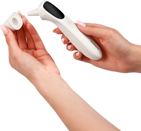 Pomiar z czoła i z ucha w 1 sekundę