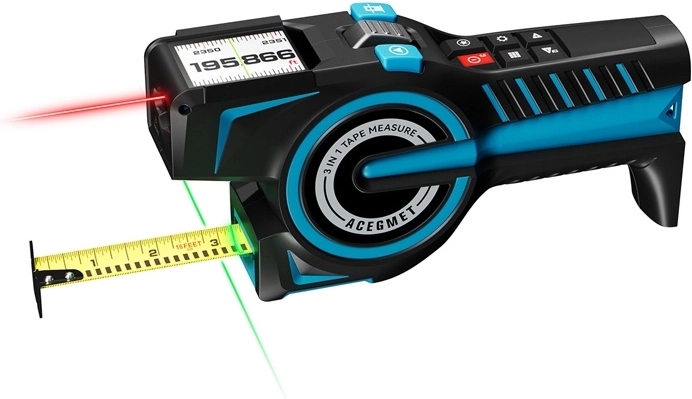 2 w 1: pomiar laserowy i klasyczna taśma