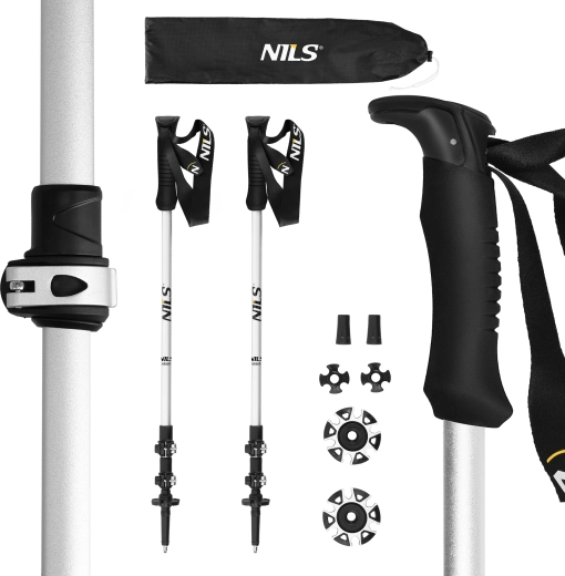 Kije trekkingowe NILS TK8602 z szybkozaciskiem i uchwytem EVA