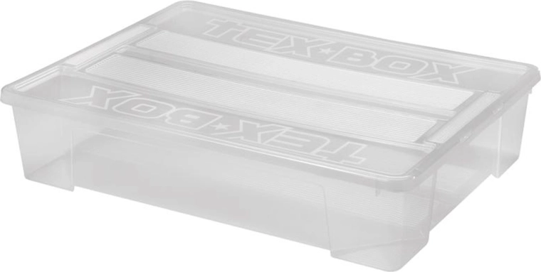 Plastowe pudełko do przechowywania z pokrywą HEIDRUN TexBox 60 l