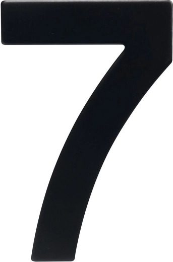Numer domu 7, 95 mm, stal nierdzewna, czarny mat
