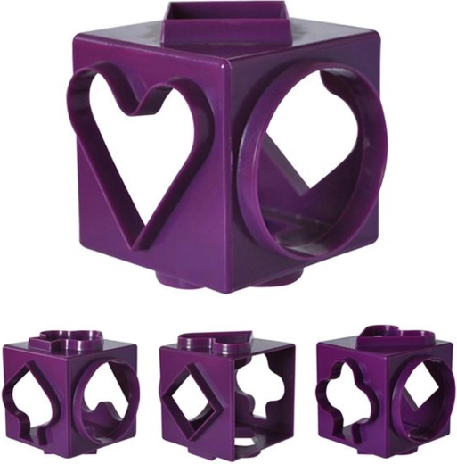 Plastowe wykrawacze do ciastek TORO – kostka 6w1