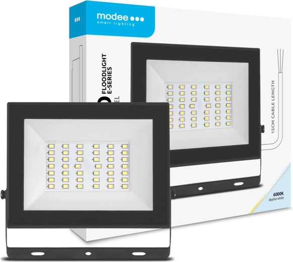 Reflektor LED MODEE E‑Series Slim 30 W, 2400 lm, 120°, zimna biel