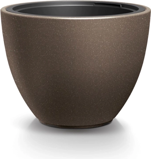Doniczka z wkładem HEOS Eco Wood 29,8 cm – kawa