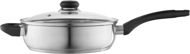 Altom Design Emilio stalowa głęboka patelnia z pokrywką 24 cm, 2,8 l