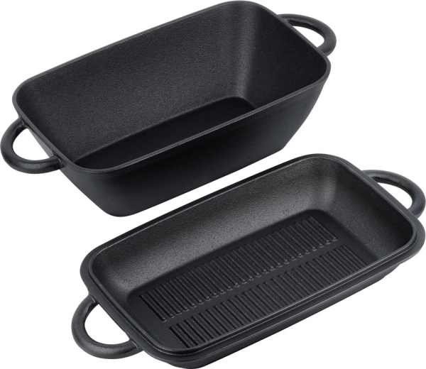 Dwa naczynia w jednym: brytfanna + grillowa pokrywka
