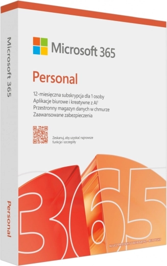 Microsoft 365 Personal – roczna subskrypcja dla 1 użytkownika (PC, Mac, iOS, Android)