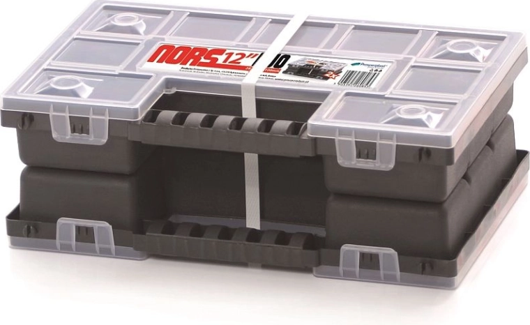Plastowy organizer NORS DUO – zestaw dwóch łączonych boksów