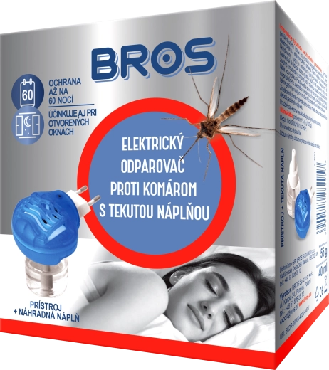 Bros elektryczny odparowywacz przeciw komarom z płynnym wkładem – 60 nocy