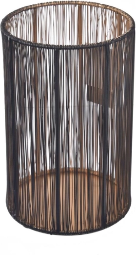 Duży metalowy świecznik czarno-złoty 20 cm