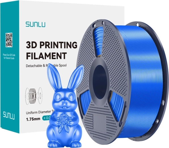 Sunlu PLA+ Silk filament niebieski