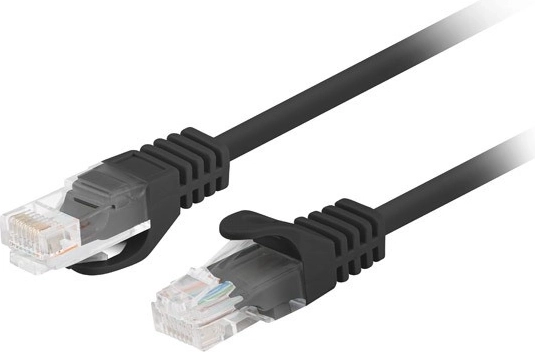 Patch kabel Cat 6 UTP 3 m Fluke passed czarny (opakowanie 10 szt.)