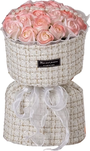 Luksusowe materiałowe pudełko z kokardą