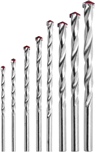 Zestaw wierteł budowlanych 3–10 mm, 8 szt.