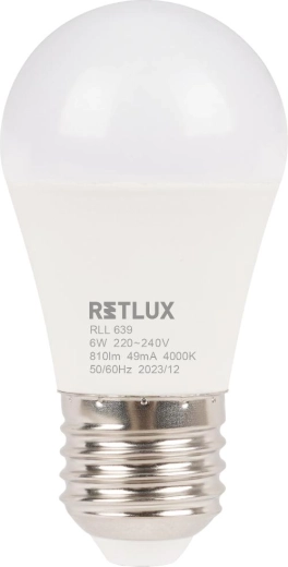 Żarówka LED RETLUX Mini Globe E27 6 W 4000 K