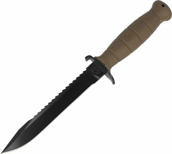 GLOCK FM81 nóż survivalowy Dark Earth z piłką, 16,5 cm