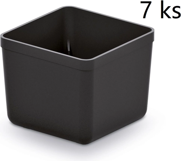 Zestaw 7 plastikowych pudełek na narzędzia Unite Box, czarny, 55 × 55 × 165 mm