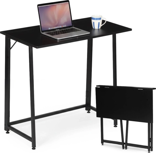 Składany stół biurowy MODERNHOME 80 × 45 cm, czarny